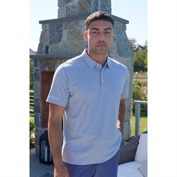 Image of Men's Arrowhead Polo, Navy/Lake Blue